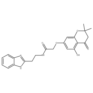 N-[2-(1H-benzimidazol-2-yl)ethyl]-2-[(5-hydroxy-2,2-dimethyl-4-oxo-3,4-dihydro-2H-chromen-7-yl)oxy]acetamide结构式
