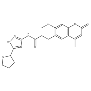3-(7-methoxy-4-methyl-2-oxo-2H-chromen-6-yl)-N-[3-(tetrahydrofuran-2-yl)-1H-1,2,4-triazol-5-yl]propanamide Structure