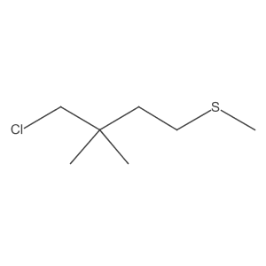 1-Chloro-2,2-dimethyl-4-(methylsulfanyl)butane Structure