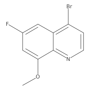 4-Bromo-6-fluoro-8-methoxyquinoline结构式