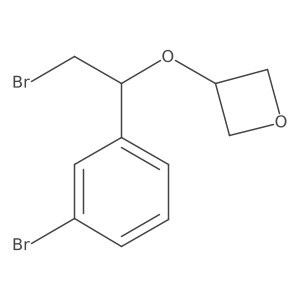 3-[2-Bromo-1-(3-bromophenyl)ethoxy]oxetane Structure