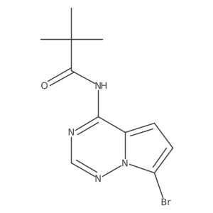 N-(7-Bromopyrrolo[2,1-f][1,2,4]triazin-4-yl)pivalamide Structure
