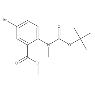 Methyl 5-bromo-2-{[(tert-butoxy)carbonyl](methyl)amino}benzoate结构式