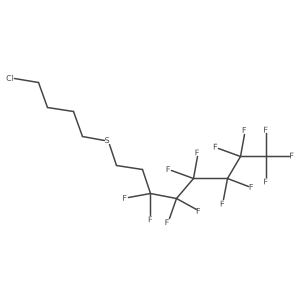 (4-Chlorobutyl)(3,3,4,4,5,5,6,6,7,7,8,8,8-tridecafluorooctyl)sulfane Structure