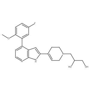 3-[4-[4-(5-fluoro-2-methoxyphenyl)-1H-pyrrolo[2,3-b]pyridin-2-yl]-3,6-dihydro-2H-pyridin-1-yl]propane-1,2-diol Structure