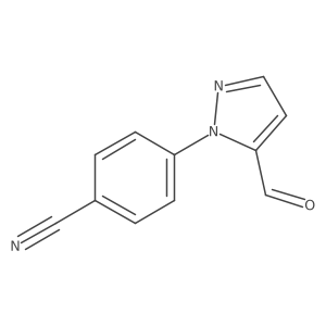 4-(5-formyl-1H-pyrazol-1-yl)benzonitrile结构式
