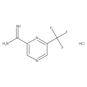 6-(Trifluoromethyl)pyrazine-2-carboximidamide hydrochloride结构式