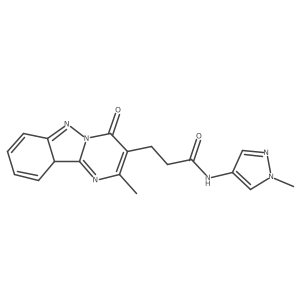 3-(2-methyl-4-oxo-10aH-pyrimido[1,2-b]indazol-3-yl)-N-(1-methylpyrazol-4-yl)propanamide Structure