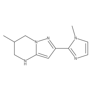 1-methyl-2-{6-methyl-4H,5H,6H,7H-pyrazolo[1,5-a]pyrimidin-2-yl}-1H-imidazole Structure