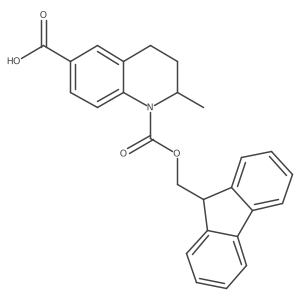 1-{[(9H-fluoren-9-yl)methoxy]carbonyl}-2-methyl-1,2,3,4-tetrahydroquinoline-6-carboxylic acid结构式
