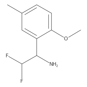 2,2-Difluoro-1-(2-methoxy-5-methylphenyl)ethan-1-amine Structure