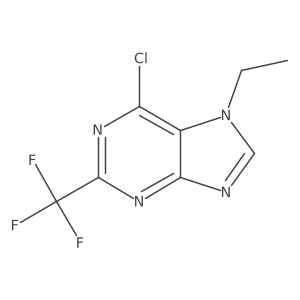 6-Chloro-7-ethyl-2-(trifluoromethyl)-7H-purine结构式