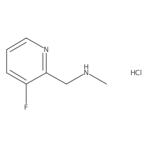 1-(3-fluoro-2-pyridyl)-N-methyl-methanamine hydrochloride结构式