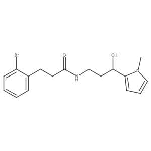 3-(2-bromophenyl)-N-(3-hydroxy-3-(1-methyl-1H-pyrrol-2-yl)propyl)propanamide Structure