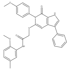 N-(2-methoxy-5-methylphenyl)-2-((3-(4-methoxyphenyl)-4-oxo-7-phenyl-4,5-dihydro-3H-pyrrolo[3,2-d]pyrimidin-2-yl)thio)acetamide Structure