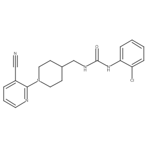 1-(2-Chlorophenyl)-3-((1-(3-cyanopyridin-2-yl)piperidin-4-yl)methyl)urea结构式