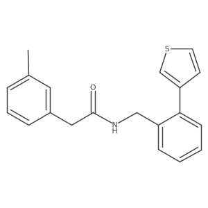 N-(2-(thiophen-3-yl)benzyl)-2-(m-tolyl)acetamide结构式