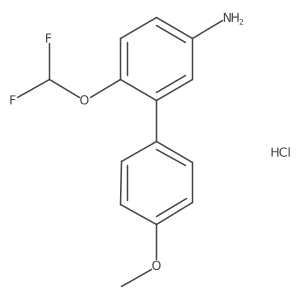 4-(Difluoromethoxy)-3-(4-methoxyphenyl)aniline hydrochloride结构式
