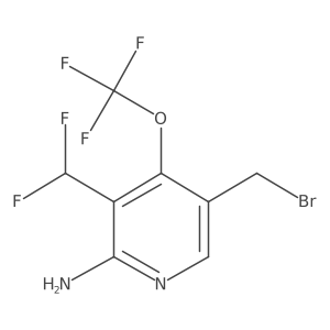 5-(Bromomethyl)-3-(difluoromethyl)-4-(trifluoromethoxy)pyridin-2-amine Structure