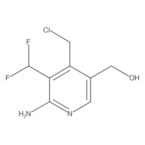 (6-Amino-4-(chloromethyl)-5-(difluoromethyl)pyridin-3-yl)methanol结构式