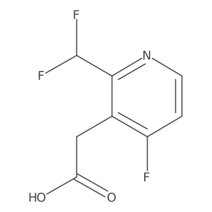 2-(Difluoromethyl)-4-fluoropyridine-3-acetic acid Structure