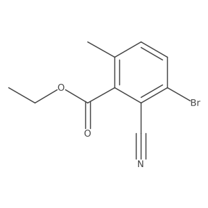 Ethyl 3-bromo-2-cyano-6-methylbenzoate结构式