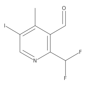 2-(Difluoromethyl)-5-iodo-4-methylpyridine-3-carboxaldehyde Structure