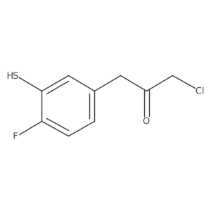 1-Chloro-3-(4-fluoro-3-mercaptophenyl)propan-2-one结构式