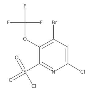 4-Bromo-6-chloro-3-(trifluoromethoxy)pyridine-2-sulfonyl chloride Structure