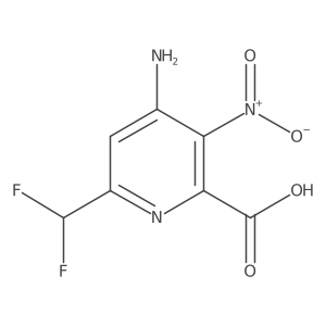 4-Amino-6-(difluoromethyl)-3-nitropicolinic acid结构式