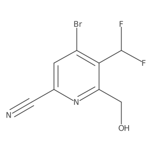 4-Bromo-6-cyano-3-(difluoromethyl)pyridine-2-methanol结构式