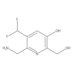 2-(Aminomethyl)-3-(difluoromethyl)-5-hydroxypyridine-6-methanol结构式