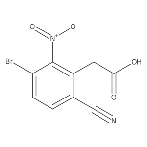 3-Bromo-6-cyano-2-nitrophenylacetic acid Structure