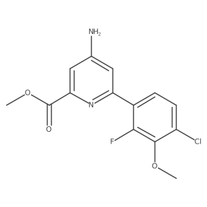 Methyl 4-amino-6-(4-chloro-2-fluoro-3-methoxyphenyl)pyridine-2-carboxylate结构式