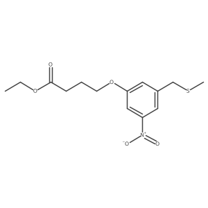 4-[3-[(Methylthio)methyl]-5-nitrophenoxy]butanoic acid ethyl ester结构式