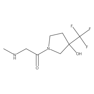 1-(3-Hydroxy-3-(trifluoromethyl)pyrrolidin-1-yl)-2-(methylamino)ethan-1-one Structure