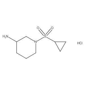 1-(Cyclopropanesulfonyl)piperidin-3-amine hydrochloride结构式