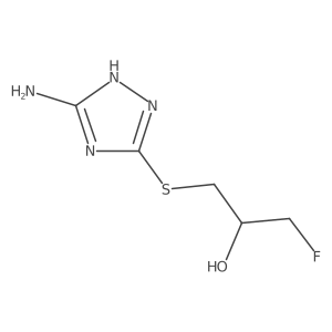 1-[(5-amino-1H-1,2,4-triazol-3-yl)sulfanyl]-3-fluoropropan-2-ol结构式