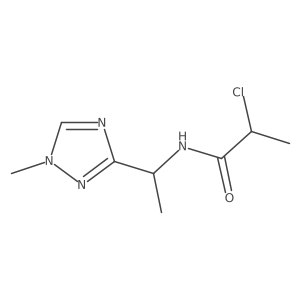 2-Chloro-n-[1-(1-methyl-1h-1,2,4-triazol-3-yl)ethyl]propanamide结构式