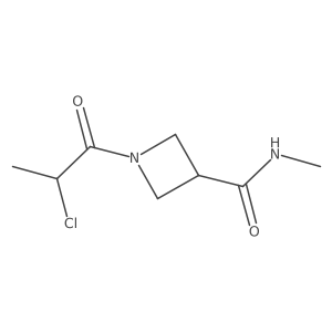 1-(2-Chloropropanoyl)-N-methylazetidine-3-carboxamide结构式