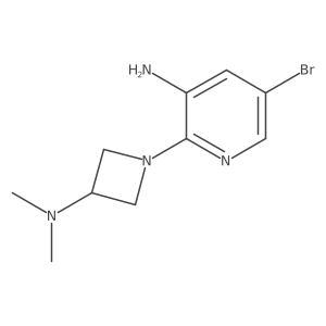 5-Bromo-2-[3-(dimethylamino)-1-azetidinyl]-3-pyridinamine Structure