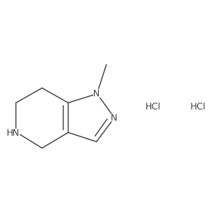 1-Methyl-4,5,6,7-tetrahydro-1H-pyrazolo[4,3-c]pyridine dihydrochloride结构式