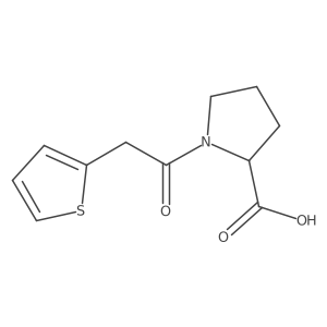 1-[2-(Thiophen-2-yl)acetyl]pyrrolidine-2-carboxylic acid结构式