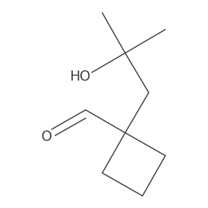1-(2-Hydroxy-2-methylpropyl)cyclobutane-1-carbaldehyde结构式