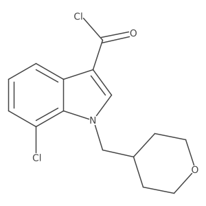 7-Chloro-1-((tetrahydro-2H-pyran-4-yl)methyl)-1H-indole-3-carbonyl chloride Structure