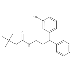 tert-Butyl (3-(3-aminophenyl)-3-phenylpropyl)carbamate Structure