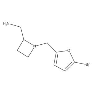{1-[(5-Bromofuran-2-yl)methyl]azetidin-2-yl}methanamine Structure