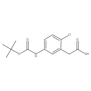(2-Chloro-5-(boc-amino)phenyl)acetic acid Structure