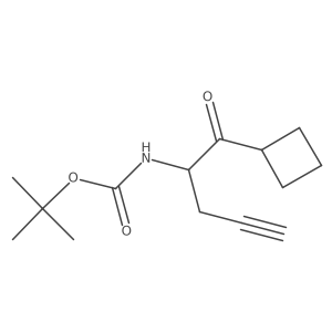 tert-butyl N-(1-cyclobutyl-1-oxopent-4-yn-2-yl)carbamate Structure