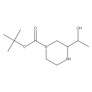 (R)-tert-Butyl 3-((R)-1-hydroxyethyl)piperazine-1-carboxylate Structure
